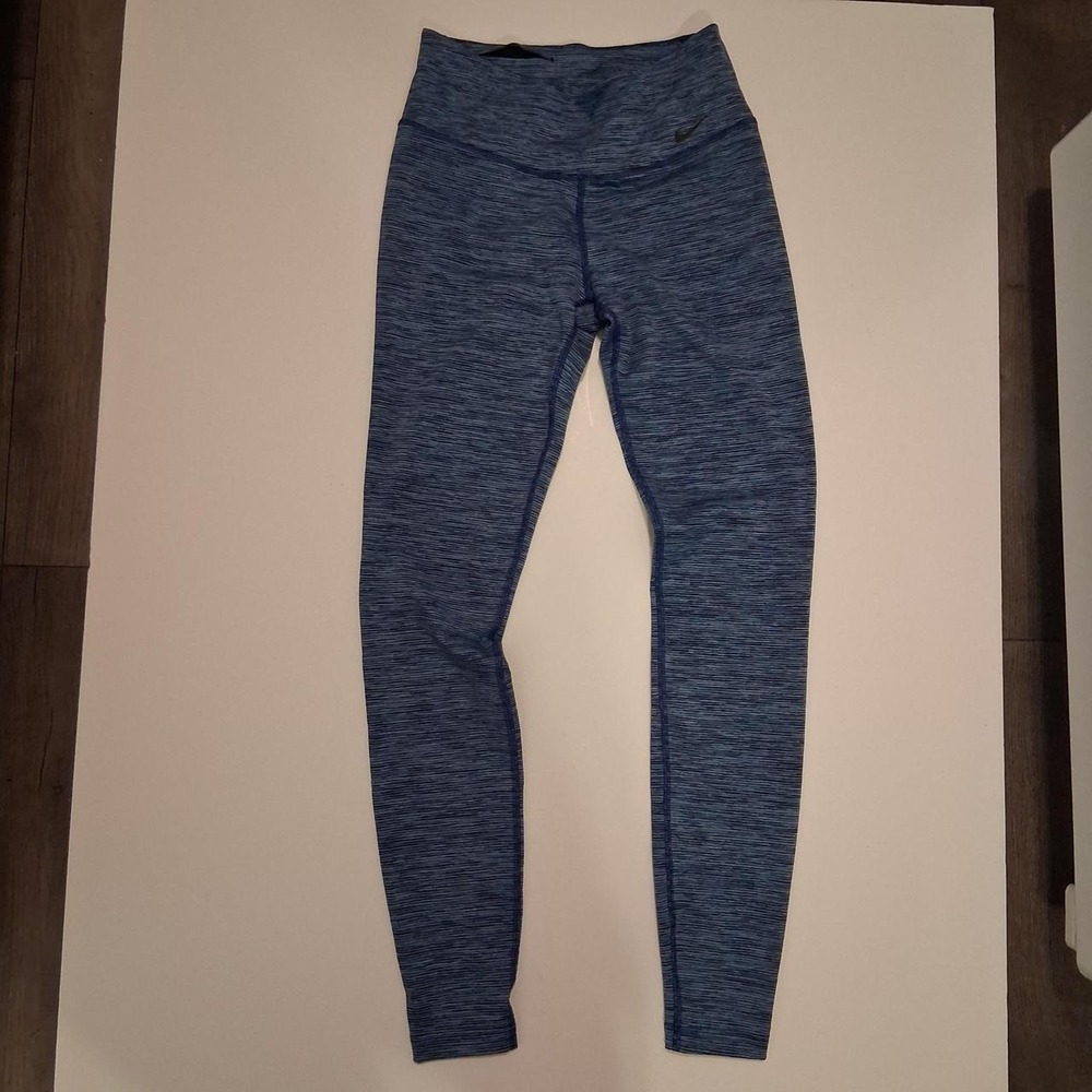 Womens‎ navy blue leggings heathered athletic gym workout running